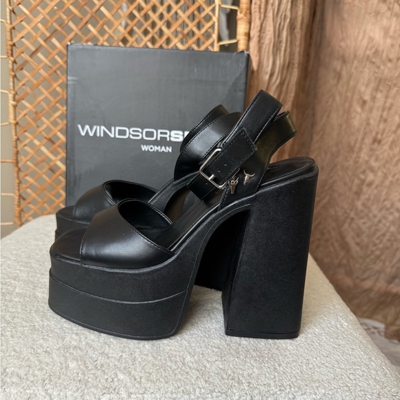 Windsor Smith Black Platform Sandals - Picture 8 of 14